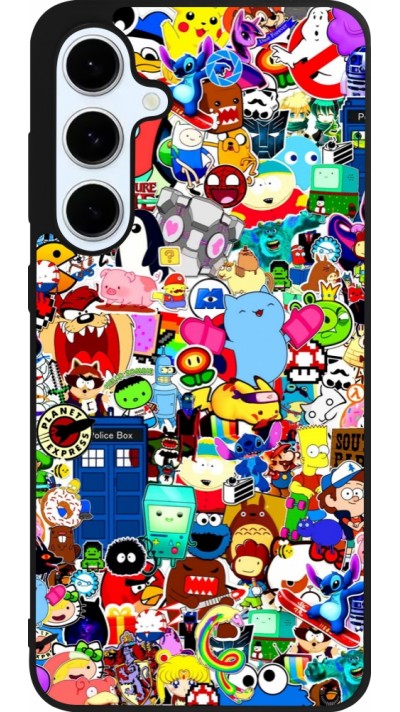 Samsung Galaxy S24 FE Case Hülle - Silikon schwarz Mixed cartoons