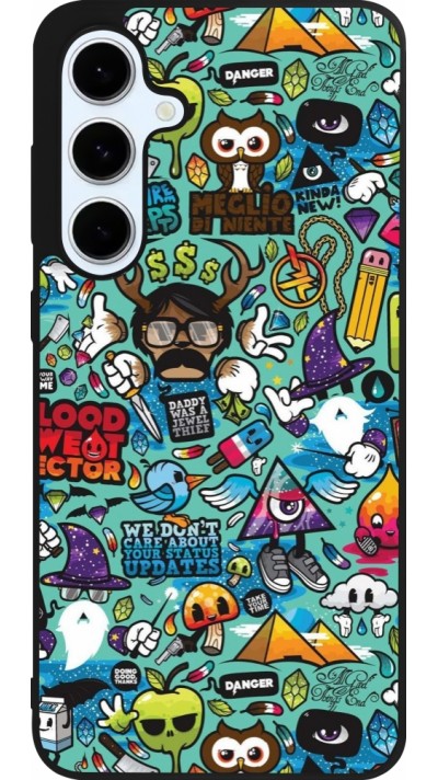 Samsung Galaxy S24 FE Case Hülle - Silikon schwarz Mixed Cartoons Turquoise