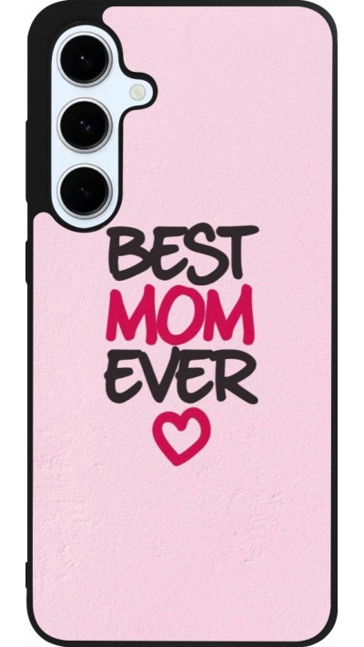 Samsung Galaxy S24 FE Case Hülle - Silikon schwarz Mom 2023 best Mom ever pink