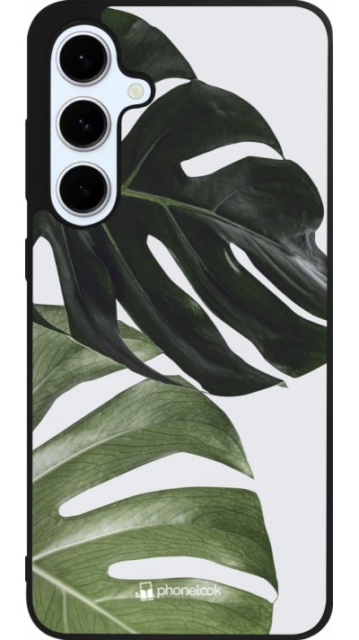 Samsung Galaxy S24 FE Case Hülle - Silikon schwarz Monstera Plant