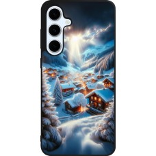 Samsung Galaxy S24 FE Case Hülle - Silikon schwarz Berg Schnee Licht