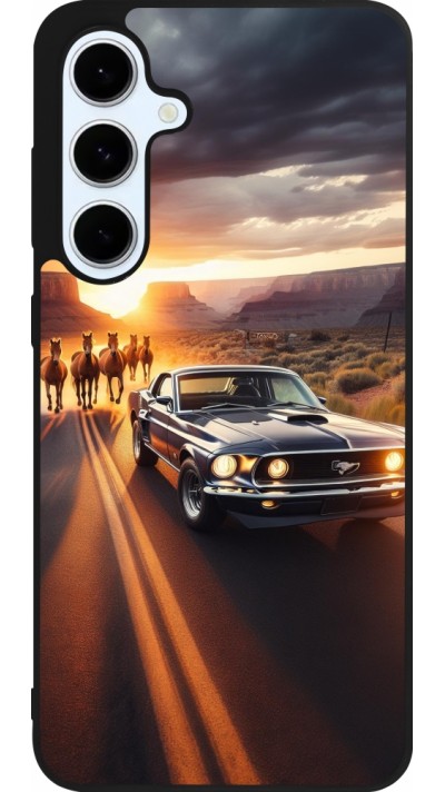 Samsung Galaxy S24 FE Case Hülle - Silikon schwarz Mustang 69 Grand Canyon