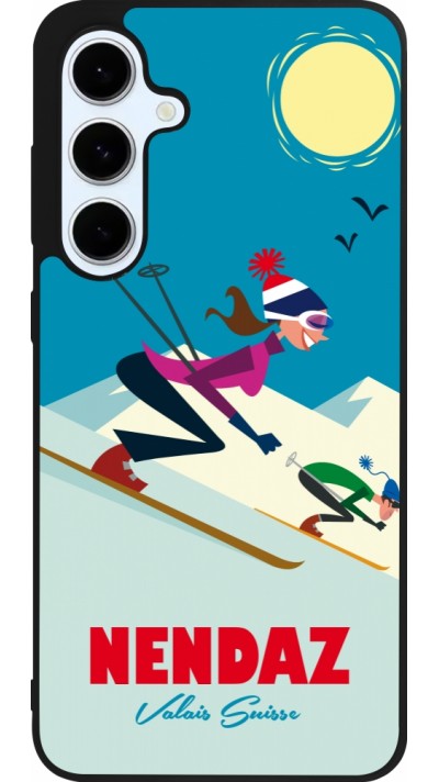 Samsung Galaxy S24 FE Case Hülle - Silikon schwarz Nendaz Ski Downhill