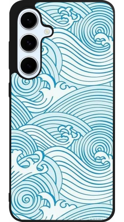 Samsung Galaxy S24 FE Case Hülle - Silikon schwarz Ocean Waves