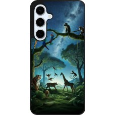 Samsung Galaxy S24 FE Case Hülle - Silikon schwarz Paradies der exotischen Tiere