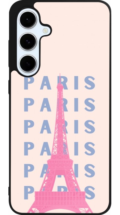 Samsung Galaxy S24 FE Case Hülle - Silikon schwarz Paris Pink Print