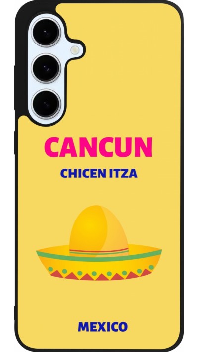 Samsung Galaxy S24 FE Case Hülle - Silikon schwarz Pop Summer Destination Cancun