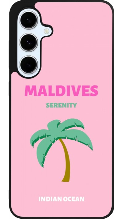 Samsung Galaxy S24 FE Case Hülle - Silikon schwarz Pop Summer Destination Maldives