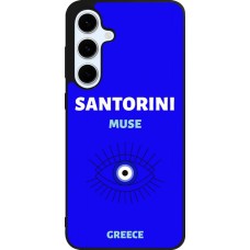 Samsung Galaxy S24 FE Case Hülle - Silikon schwarz Pop Summer Destination Santorini