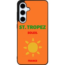 Samsung Galaxy S24 FE Case Hülle - Silikon schwarz Pop Summer Destination St-Tropez