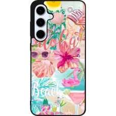 Samsung Galaxy S24 FE Case Hülle - Silikon schwarz Preppy Collage Aloha