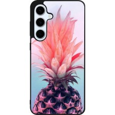 Samsung Galaxy S24 FE Case Hülle - Silikon schwarz Purple Pink Pineapple