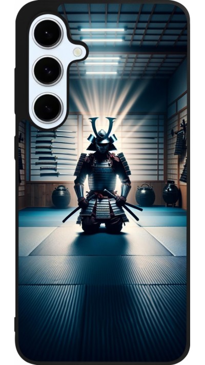 Samsung Galaxy S24 FE Case Hülle - Silikon schwarz Samurai im Gebet