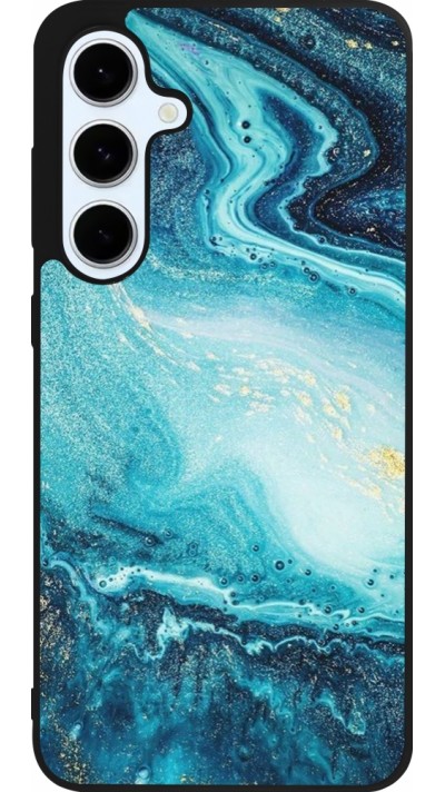 Samsung Galaxy S24 FE Case Hülle - Silikon schwarz Sea Foam Blue