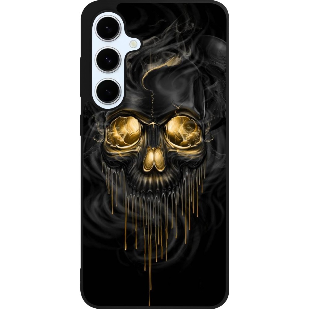 Samsung Galaxy S24 FE Case Hülle - Silikon schwarz Skull 02