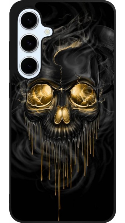 Samsung Galaxy S24 FE Case Hülle - Silikon schwarz Skull 02