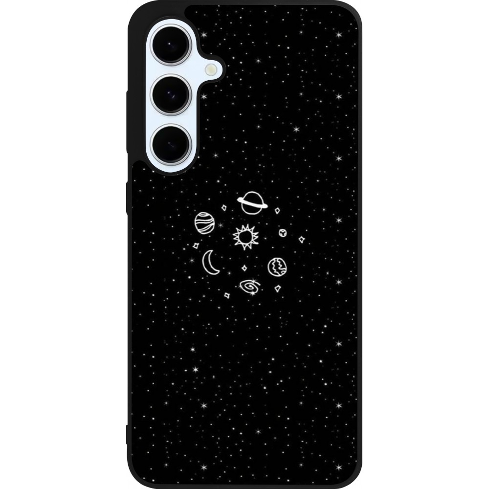 Samsung Galaxy S24 FE Case Hülle - Silikon schwarz Space Doodle