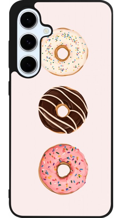 Samsung Galaxy S24 FE Case Hülle - Silikon schwarz Spring 23 donuts