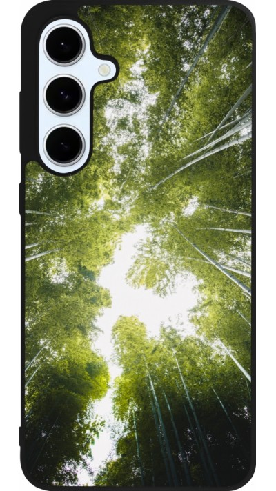 Samsung Galaxy S24 FE Case Hülle - Silikon schwarz Spring 23 forest blue sky