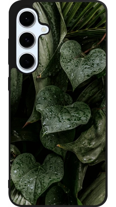 Samsung Galaxy S24 FE Case Hülle - Silikon schwarz Spring 23 fresh plants