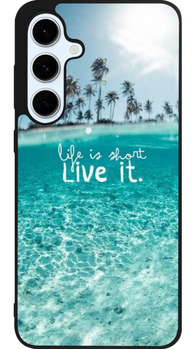 Coque Samsung Galaxy S24 FE - Silicone rigide noir Summer 18 24