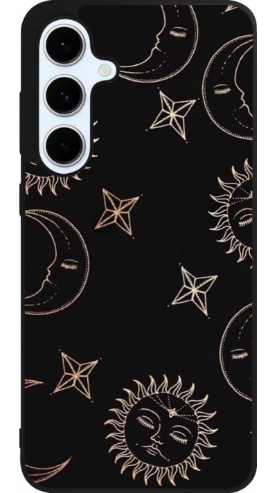 Coque Samsung Galaxy S24 FE - Silicone rigide noir Suns and Moons