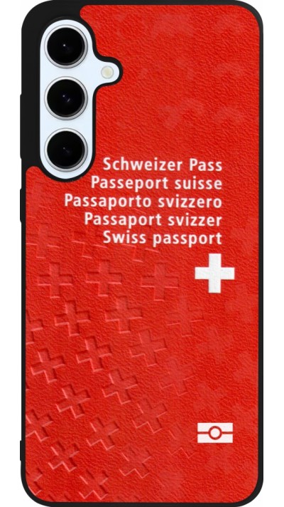 Samsung Galaxy S24 FE Case Hülle - Silikon schwarz Swiss Passport