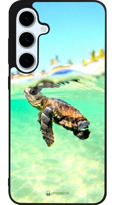 Coque Samsung Galaxy S24 FE - Silicone rigide noir Turtle Underwater