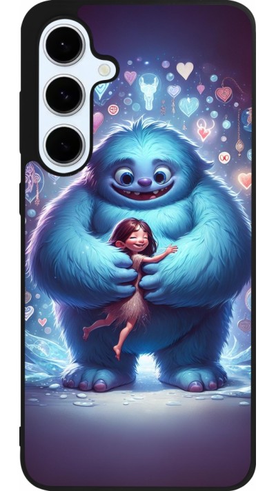 Coque Samsung Galaxy S24 FE - Silicone rigide noir Valentine 2024 Fluffy Love