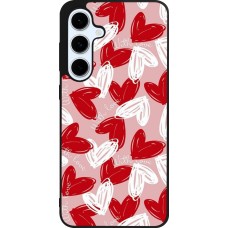 Samsung Galaxy S24 FE Case Hülle - Silikon schwarz Valentine 2024 with love heart