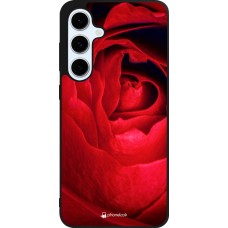 Samsung Galaxy S24 FE Case Hülle - Silikon schwarz Valentine 2022 Rose