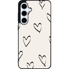 Samsung Galaxy S24 FE Case Hülle - Silikon schwarz Valentine 2023 minimalist hearts