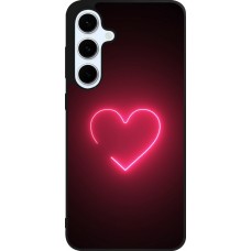 Samsung Galaxy S24 FE Case Hülle - Silikon schwarz Valentine 2023 single neon heart