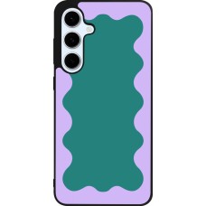 Samsung Galaxy S24 FE Case Hülle - Silikon schwarz Wavy Rectangle Green Purple