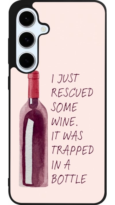 Samsung Galaxy S24 FE Case Hülle - Silikon schwarz I just rescued some wine