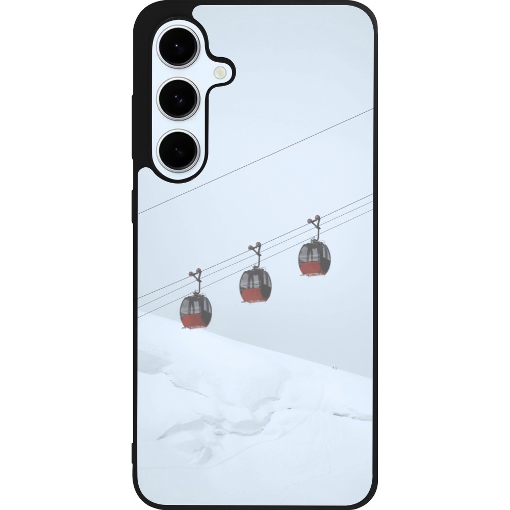 Samsung Galaxy S24 FE Case Hülle - Silikon schwarz Winter 22 ski lift