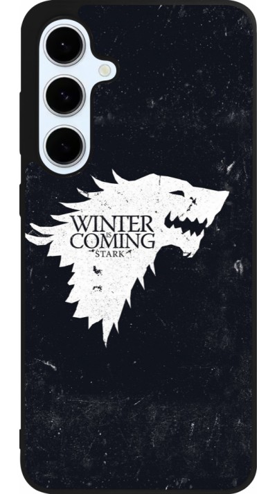 Coque Samsung Galaxy S24 FE - Silicone rigide noir Winter is coming Stark