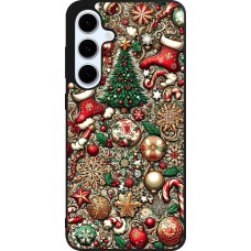 Samsung Galaxy S24 FE Case Hülle - Silikon schwarz Weihnachten 2023 Mikromuster