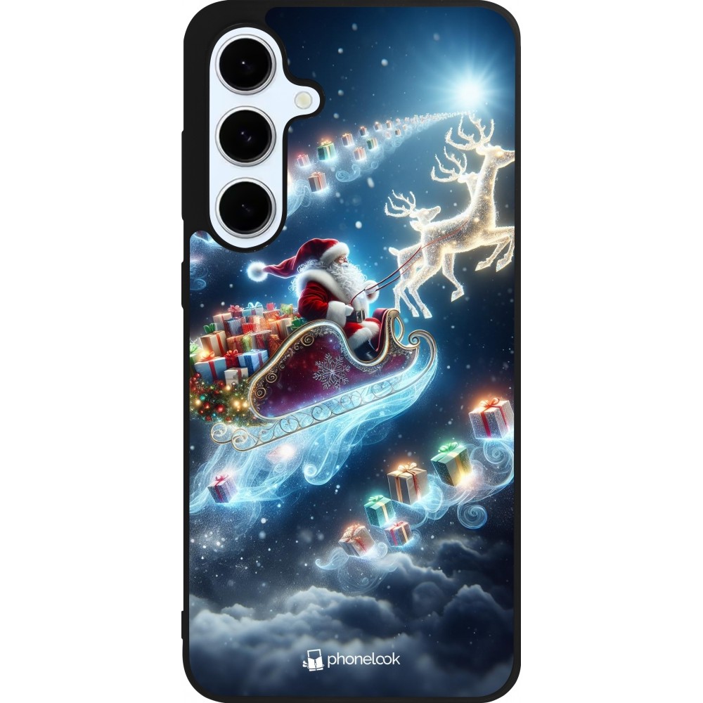 Samsung Galaxy S24 FE Case Hülle - Silikon schwarz Weihnachten 2023 Verzauberter Weihnachtsmann