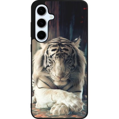 Samsung Galaxy S24 FE Case Hülle - Silikon schwarz Zen Tiger