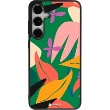 Samsung Galaxy S24+ Case Hülle - Silikon schwarz Abstract Jungle