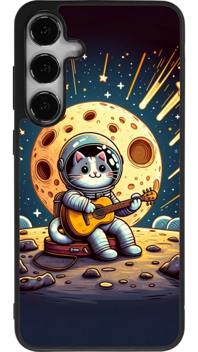 Samsung Galaxy S24+ Case Hülle - Silikon schwarz AstroKatze RockMond