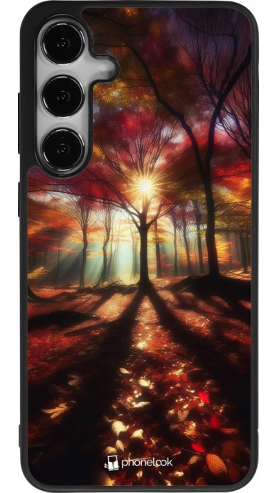 Samsung Galaxy S24+ Case Hülle - Silikon schwarz Herbstlicher goldener Glanz