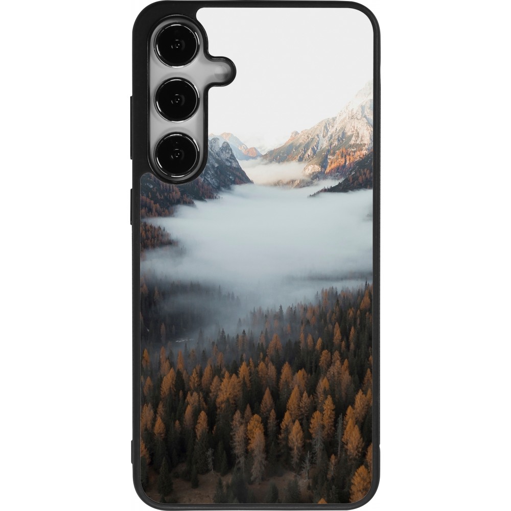 Samsung Galaxy S24+ Case Hülle - Silikon schwarz Autumn 22 forest lanscape