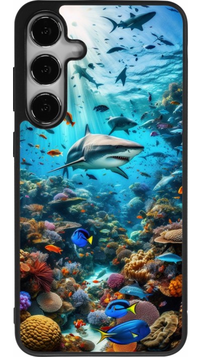 Samsung Galaxy S24+ Case Hülle - Silikon schwarz Bora Bora Meer und Wunder