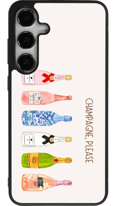 Samsung Galaxy S24+ Case Hülle - Silikon schwarz Champagne Please