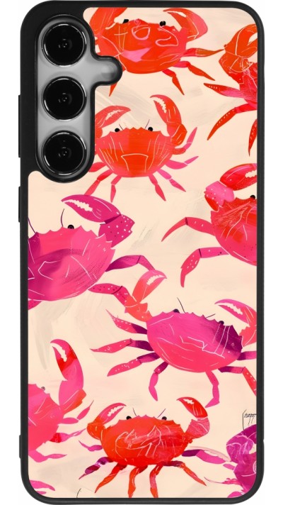 Coque Samsung Galaxy S24+ - Silicone rigide noir Crabs Paint