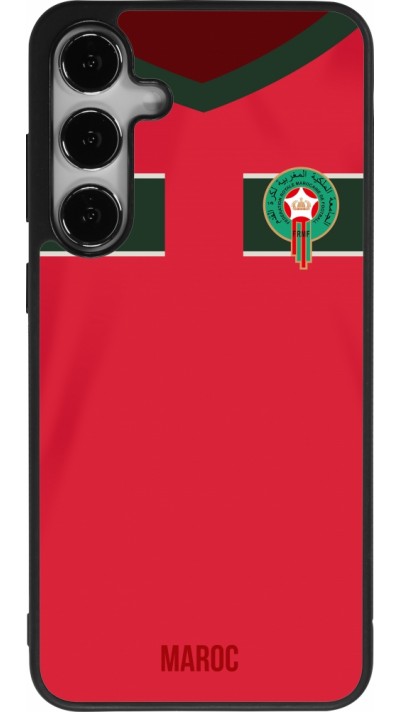 Samsung Galaxy S24+ Case Hülle - Silikon schwarz Marokko 2022 personalisierbares Fussballtrikot