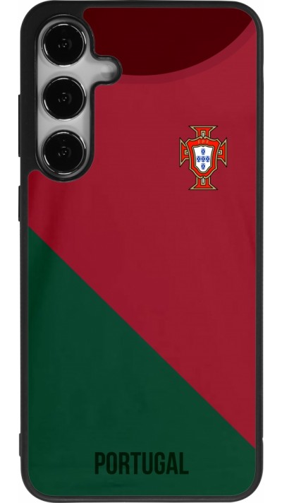 Samsung Galaxy S24+ Case Hülle - Silikon schwarz Fussballtrikot Portugal2022