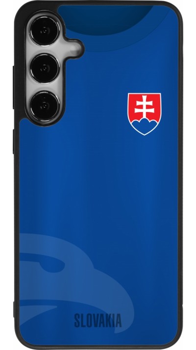 Coque Samsung Galaxy S24+ - Silicone rigide noir Maillot de football Slovaquie